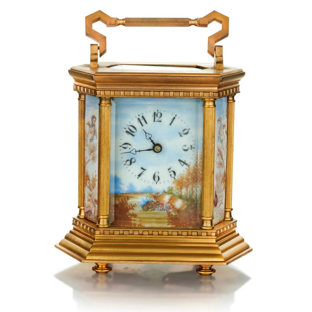 French Ormolu And Sevres Style Porcelain Carriage Clock – Van Rijk