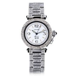 Cartier Unisex Stainless Steel Diamond Encrusted Pasha Watch