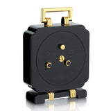 Cartier Black Onyx & Gold Plated Travel/Desk Alarm Clock