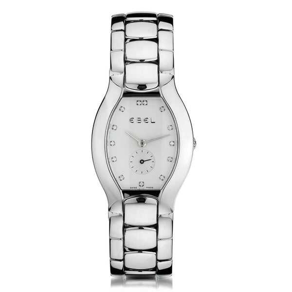 EBEL Ladies Beluga Diamond and Stainless Steel Watch w/black patent band 203880805442_0.JPG main image 4