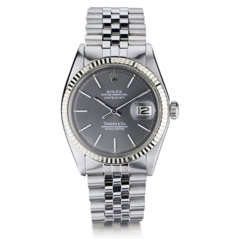 Rare Rolex Oyster Perpetual Datejust Tiffany & Co. Dial Vintage Watch. Ref: 1601.