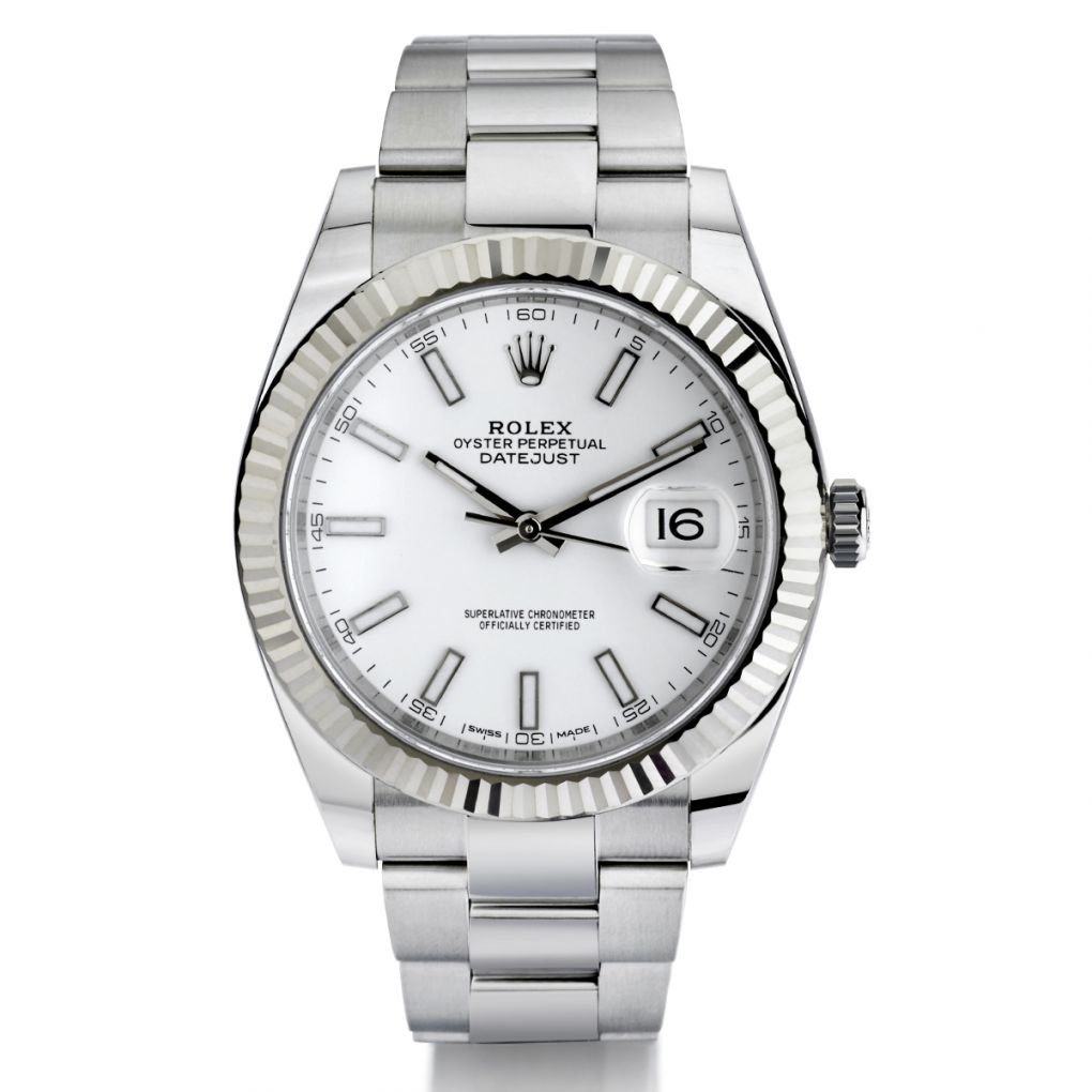 Rolex datejust 41mm white face Clearance