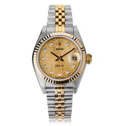 Ladies Rolex Steel & 18kt Yellow Gold with Diamond Dial. Ref.69173