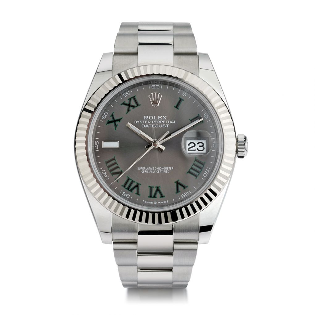 Rolex Oyster Perpetual Stainless Steel Wimbledon Dial Datejust II Watc