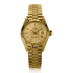 Rolex Oyster Perpetual Datejust Yellow Gold Ladies President Watch