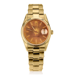 Rolex Oyster Perpetual Unisex Yellow Gold Date 34MM Watch