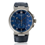 Breguet 18KT White Gold Marine Chronograph Blue Wave Dial Watch