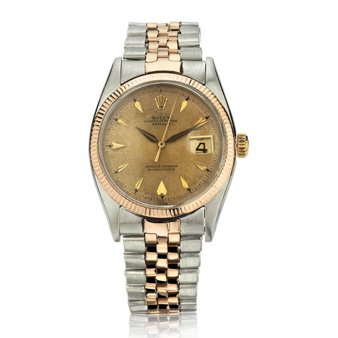 Collectors Rare!!!Rolex Oyster Perpetual Datejust Steel And Rose Gold Watch. Ref: 6605