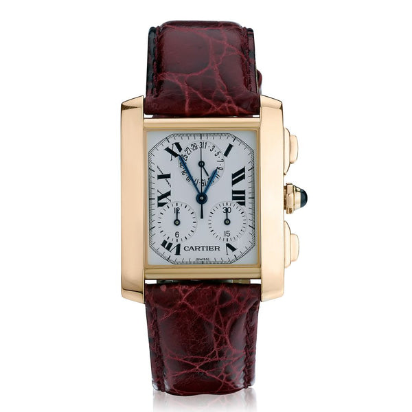 Cartier Tank Francais Chronoflex Chronograph 18kt yellow gold