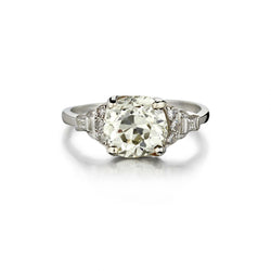 2.75 Carat Old-Mine Cut Diamond Art Deco Ring