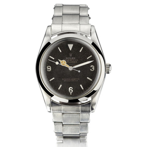 Rolex Oyster Perpetual Explorer Tropical Gilt Dial Watch