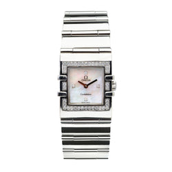 Omega Constellation Quadra Quartz MOP Diamond Watch