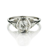 Edwardian Era 1.10 Carat Old-Mine Cut Diamond Engagement Ring