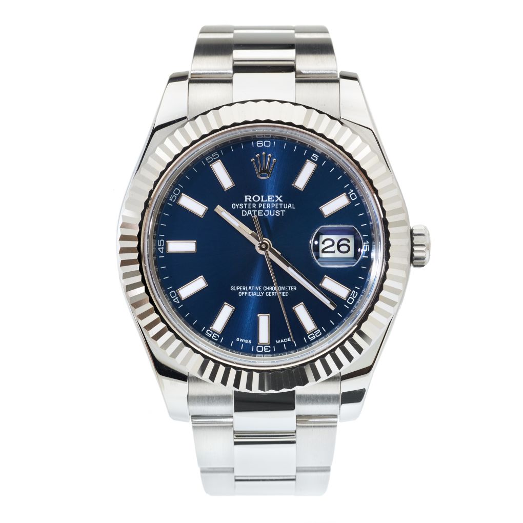 Rolex oyster perpetual date blue face Clearance