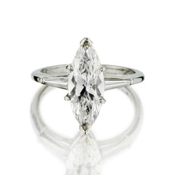 2.45 Carat Marquise Cut Diamond Custom Made Engagement Ring