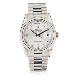 Rolex Oyster Perpetual WG Diamond Day-Date President 36MM Watch
