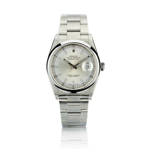 Rolex Oyster Perpetual Datejust 36MM Silver Dial '09 Watch