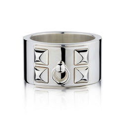 Hermes Collier Chien Sterling Silver Size 57 Ring