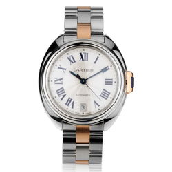 CARTIER CLE IN ROSE GOLD AND STAINLESS STEEL: REF 3856