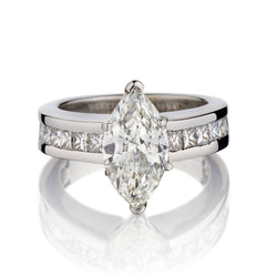 Ladies Marquise Cut Diamond Ring .4.76 ctw