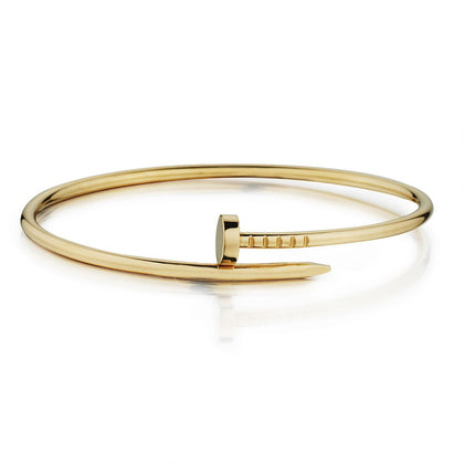 Cartier " Juste un Clou"  Small Model Bangle . 18kt Y/G.Size 17