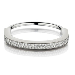 Tiffany & Co 18kt W/G Lock Diamond Bracelet.  4.99ct Tw