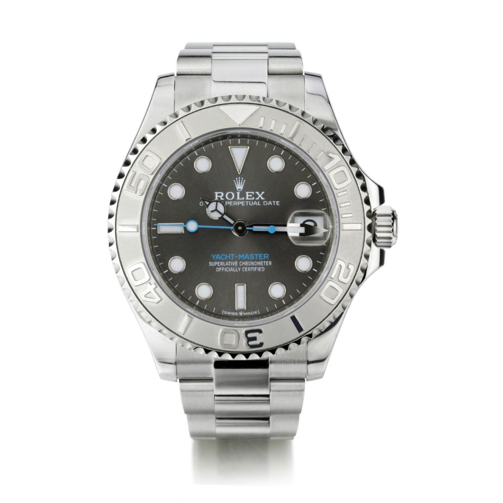 Rolex Yachtmaster 37mm in Steel and Platinum. Circa 2022.  B&P.