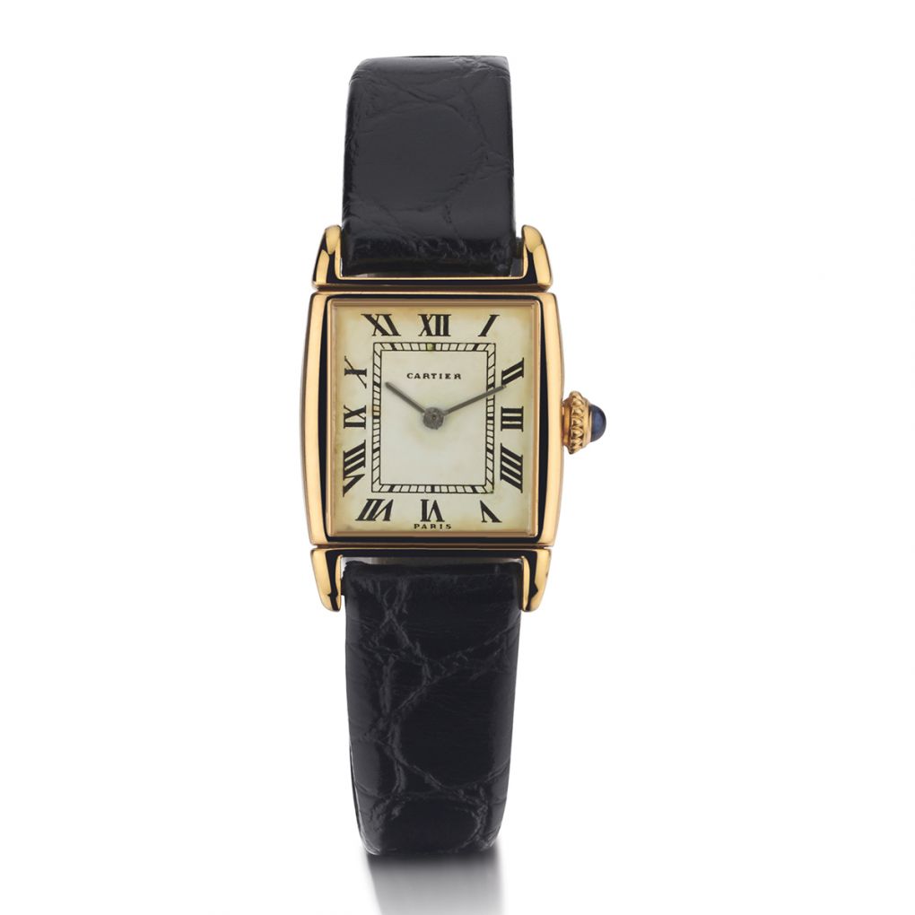 Catier Tank Reverso Cartier Reverso Tank Rare 18KT Yellow Gold 32MM Watch – Van Rijk