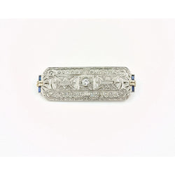 18kt and Platinum Vintage Art Decon Diamond Brooch