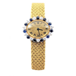 Bucher Girard 18kt Diamond and Sapphire Ladies Wrist Watch