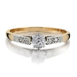 0.30ct Old-European Cut Diamond Yellow Gold And Platinum Ring