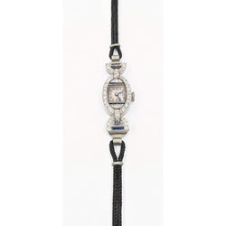Platinum Vintage Art Deco and Diamond Watch