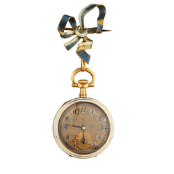 French Guilocche 18kt Vintage Ladies "Grand Prix" Pocket Watch. Circa 19th Century.