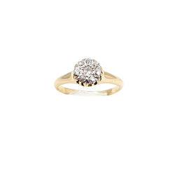 14kt Y/G Vintage Diamond Ring. 0.40 Tcw Rose Cuts