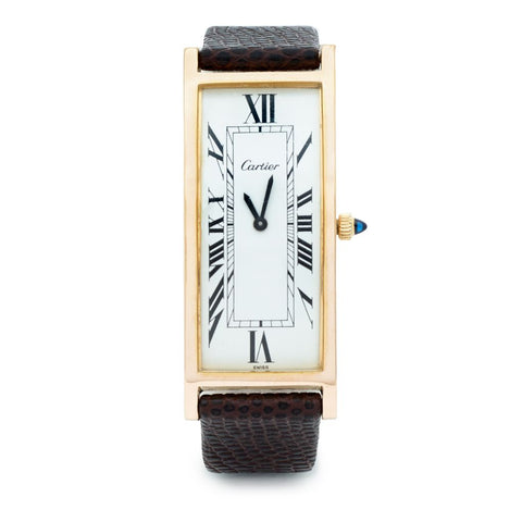 Cartier Rare Gold Plated Tank Allongee