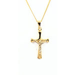 !8kt Yellow Gold Crucifix on an 18kt Y/G Chain