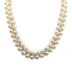 Cultured Pearl Double Strand Necklace.  7-1/2-8mm. 17"in length