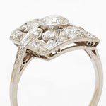 Vintage Edwardian Old-Mine Cut Diamond Platinum Ring