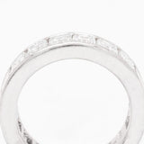 6.34 Total Carat Emerald Cut Diamond Platinum Eternity Band