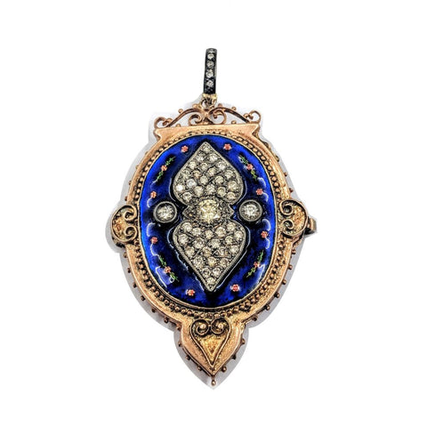 Vintage Enamel Locket/Pendant