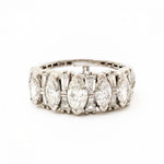 Five-Stone Marquise Cut Diamond and Platinum Ring