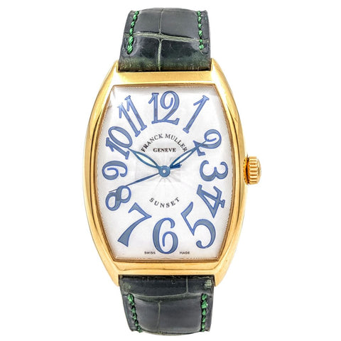 Franck Muller 18kt yellow Gold Curvex Sunset Platinum Rotor Ref: 6850SC 34mm