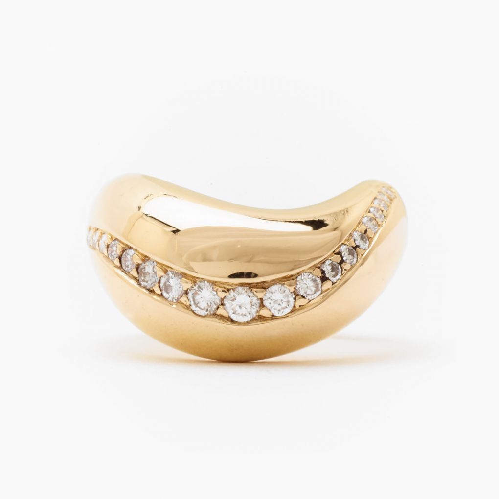 Fred of Paris Yellow Gold and Diamond V-Shaped Ring | Van Rijk Estate ...