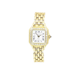Ladies 14kt Yellow Gold Geneve Wristwatch with Diamond Bezel..