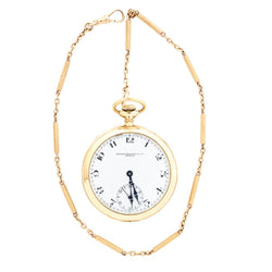 Patek Philippe Vintage Open Face Yellow Gold Pocket Watch