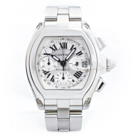 Cartier XL Roadster Chronograph Steel Watch