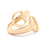 Gucci 18kt Yellow Gold Horsebit Contraire Ring