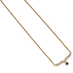 Yellow Gold Ruby And Diamond Pendant Necklace Special
