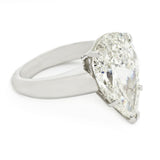 6.35 Carat Pear-Shaped Diamond Platinum Solitaire Ring