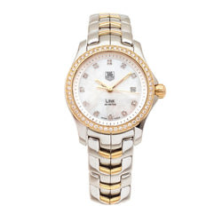 Tag Heuer Link Two-Tone Diamond Mother Of Pearl Watch